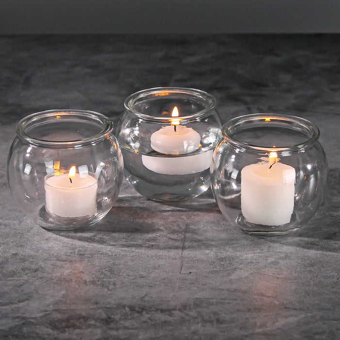 Richland Bubble Ball Vase with Rim 3" Set of 48