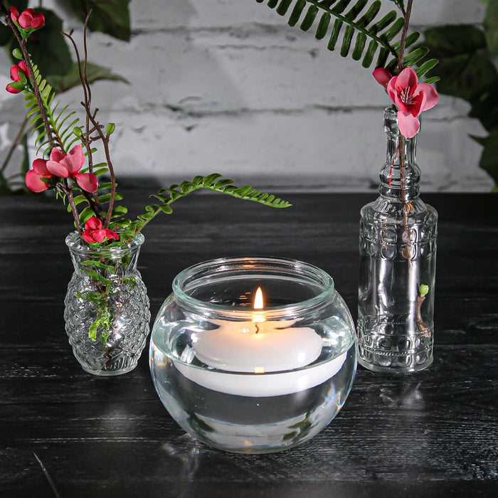 Richland Bubble Ball Vase with Rim 4"