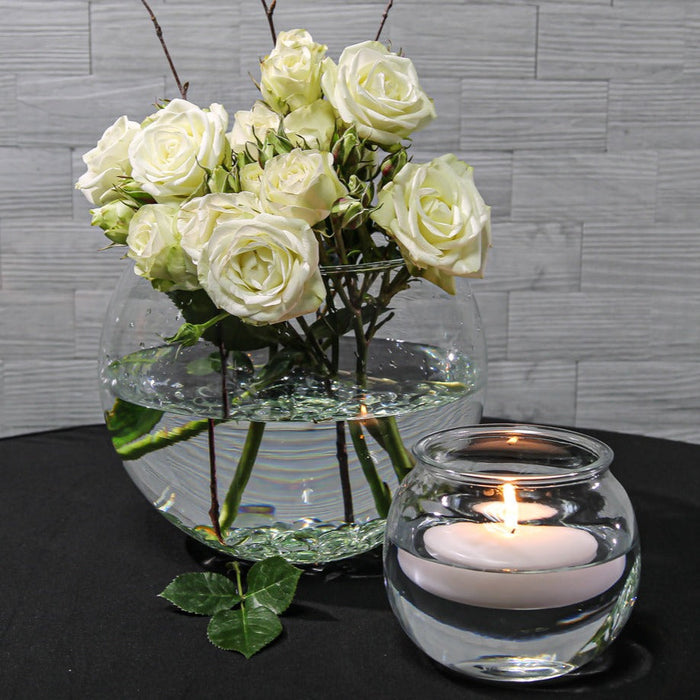 Richland Bubble Ball Vase with Rim 4"
