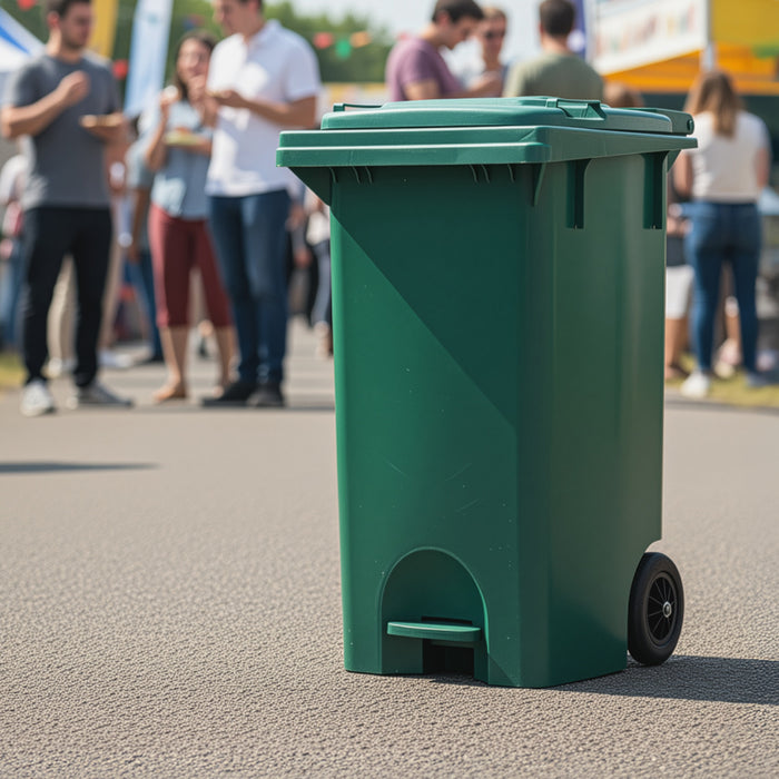 ROBUSTO RECYCLE STEP BIN W WHL 120L (1009-GRN)