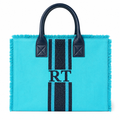 RT Turquoise Personalized Canvas Tote Bag
