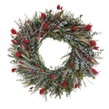 Ruby Frost Eucalyptus Wreath Close Up - Image