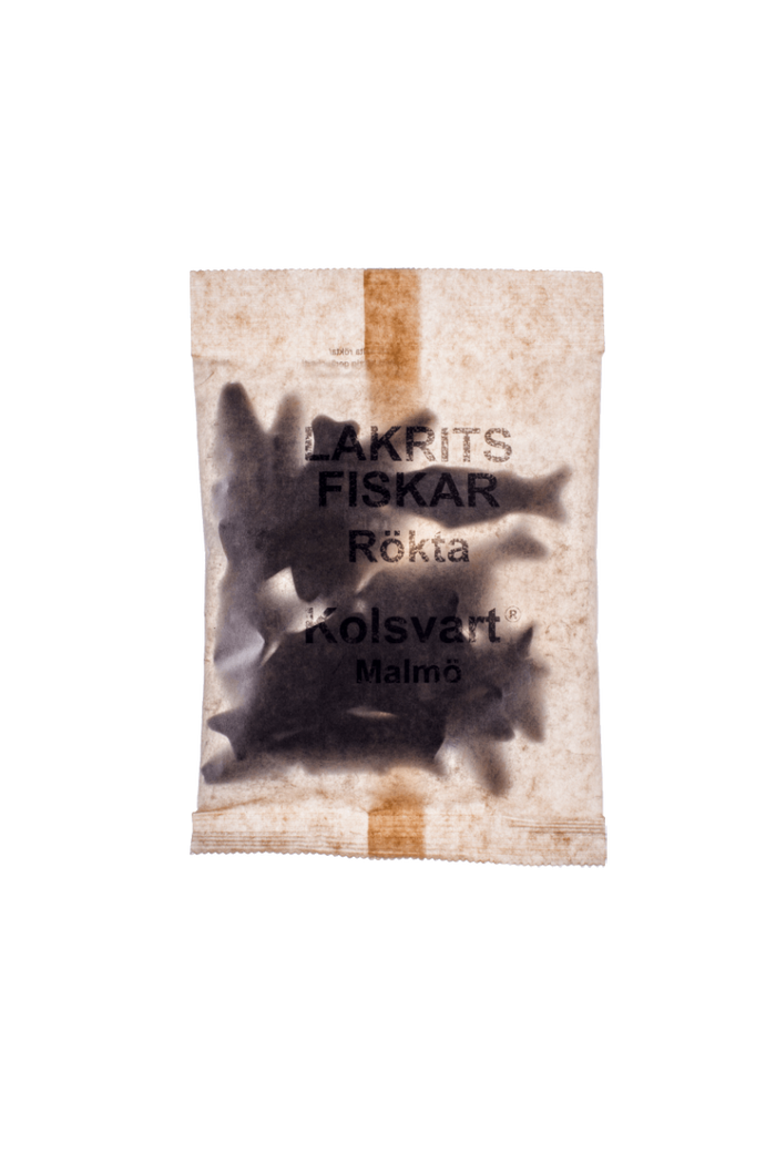 Salty smoked licorice fish