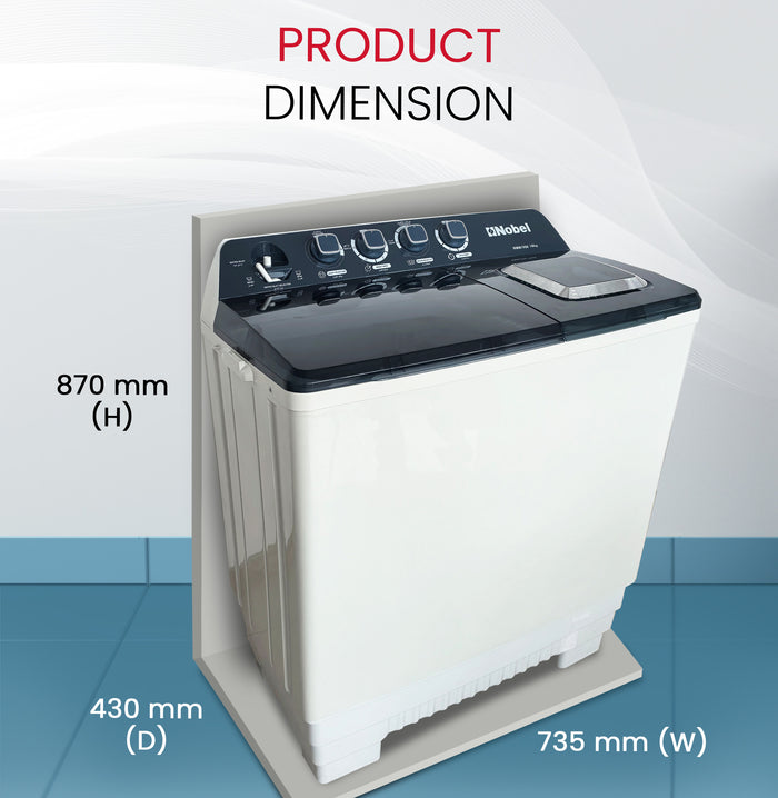 Semi automatic washing machine Twin Tub 7 Kg - NWM8001
