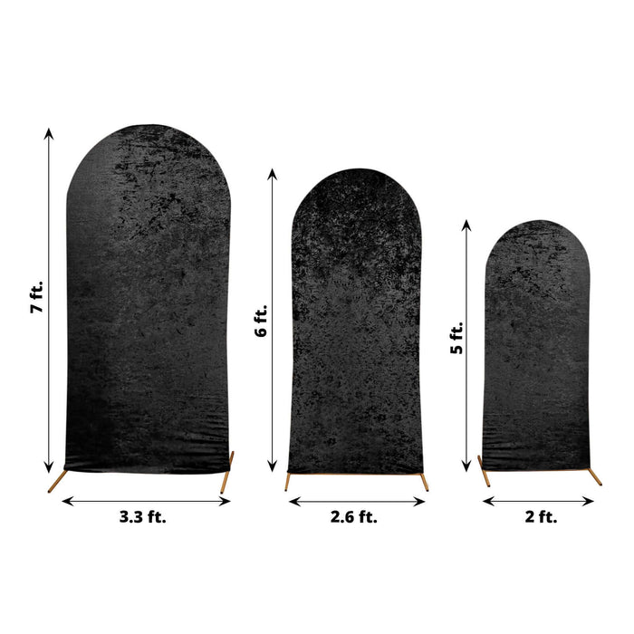 Black fabric backdrop set in various sizes for photography