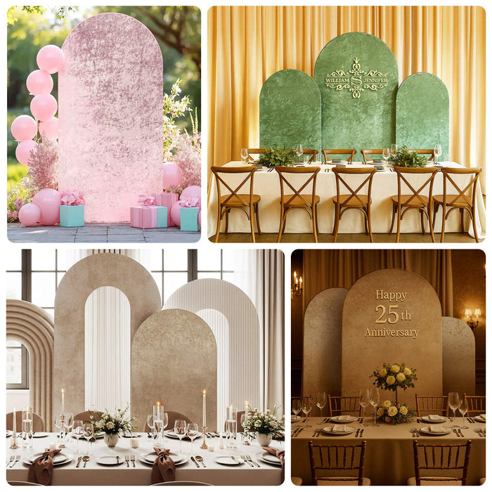 Decorative backdrop designs for events and celebrations.