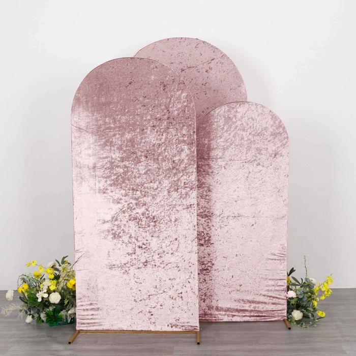 Velvet backdrop panels in soft pink, perfect for events and photography displays.