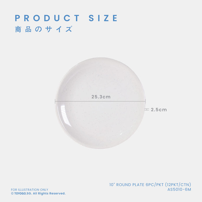 SETSU 10INCH ROUND PLATE 6S (AS5010-6)