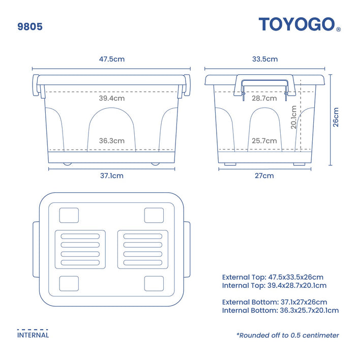 SHUNO STORAGE BOX W WHL - S2 (9805)