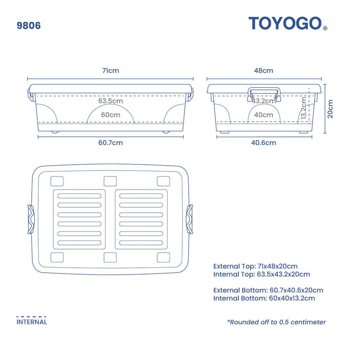 SHUNO STORAGE BOX W WHL - S5 (9806)