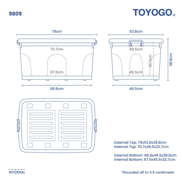 SHUNO STORAGE BOX W WHL - S8 (9809)