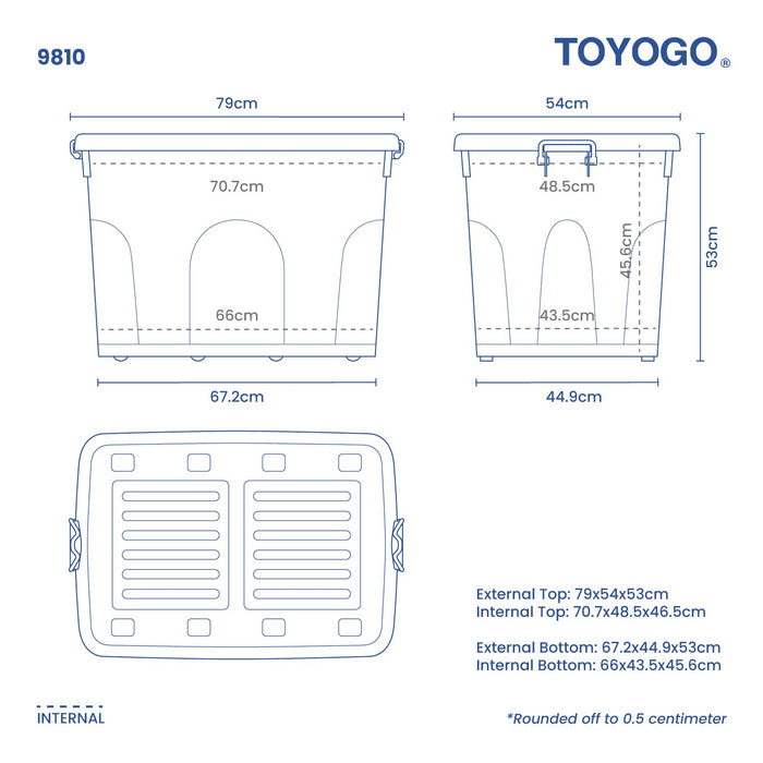 SHUNO STORAGE BOX W WHL - S9 (9810)