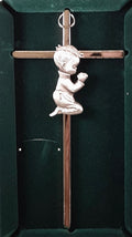 Silver/Gold Boy Kneeling Cross