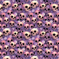 Skulls and Flowers - Purple - Witchy Poo - 2600 31940 V