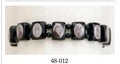 Small Black & White Saints Bracelet-Black