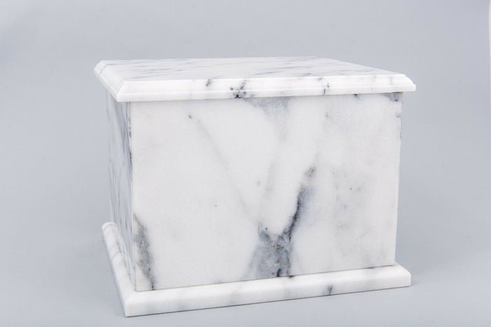 Small/Keepsake 0.2 Cubic Inches White Natural Marble Companion Cremation Urn