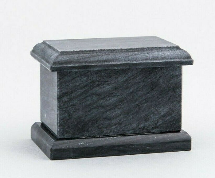 Small.Keepsake 1 Cubic In. Black Evermore Rectangle Natural Marble Cremation Urn