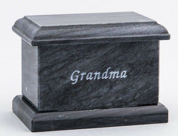 Small.Keepsake 1 Cubic In. Black Evermore Rectangle Natural Marble Cremation Urn