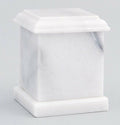 Small/Keepsake 1 Cubic In. White Evermore Natural Marble Urn for Cremation Ashes