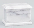Small/Keepsake 1 Cubic In. White Evermore Rectangle Natural Marble Cremation Urn
