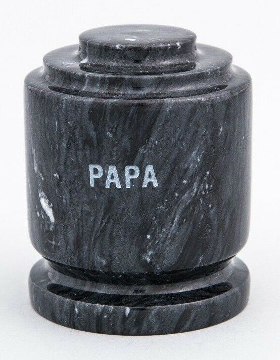 Small/Keepsake 1 Cubic Inch Black Estate Natural Marble Urn for Cremation Ashes