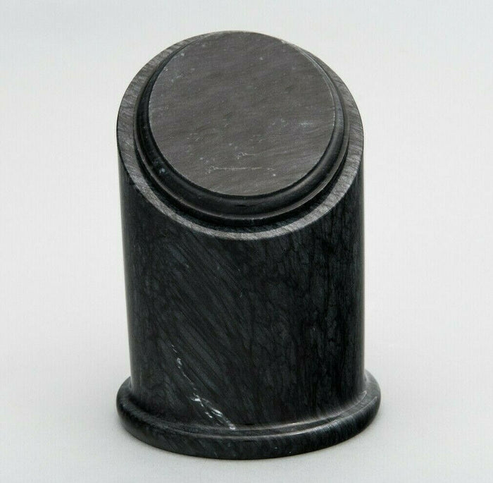 Small/Keepsake 65 Cubic Inch Black Crown Natural Marble Youth Urn for Ashes