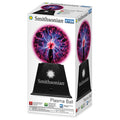 A white box labeled Smithsonian Plasma Ball displays images of a glowing sphere with pink and blue electric streams, featuring Smithsonian branding and STEM logos.