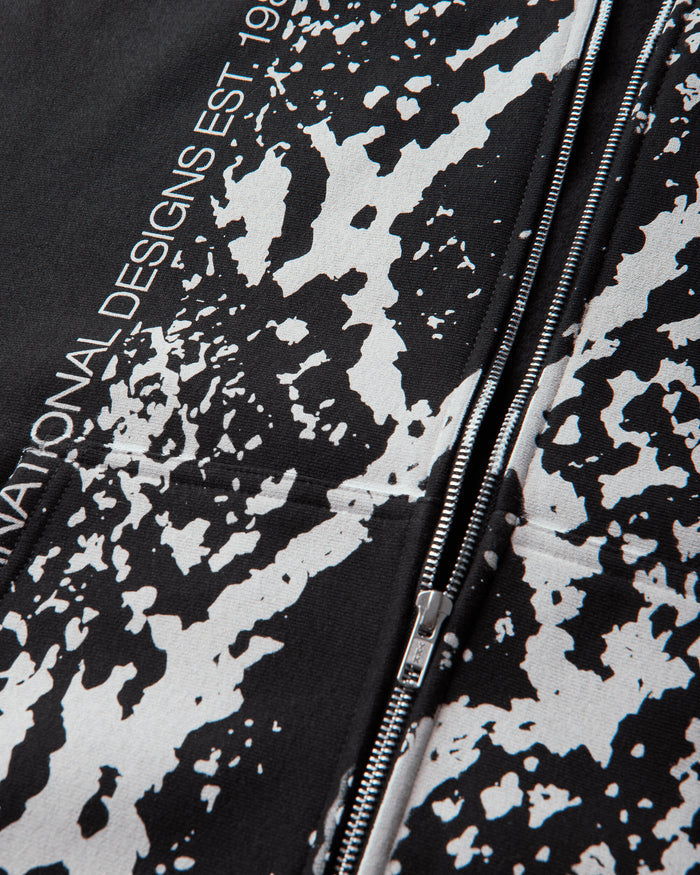 Stüssy Snakeskin Zip Hood Black Sweatshirts Zip-Ups 1975199SJ BLACK