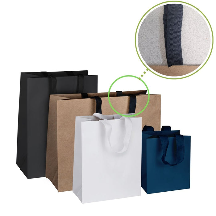 SOHO BAGS WITH HERRINGBONE PAPER HANDLE