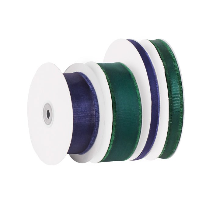SOLID GROSGRAIN RIBBON WITH FRINGE EDGE