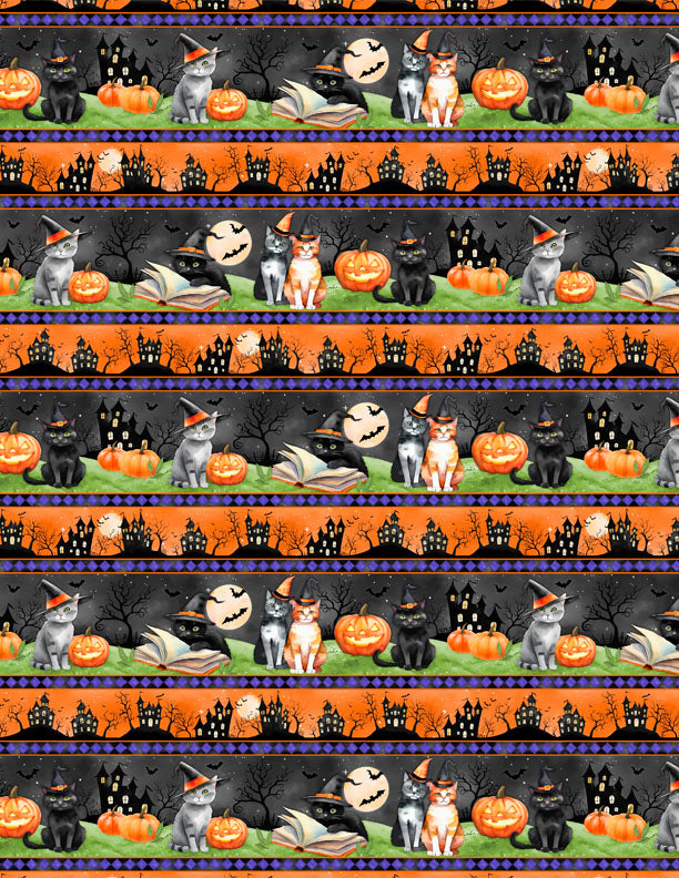 Spooky Tails - Border Print - 1665 33930 897