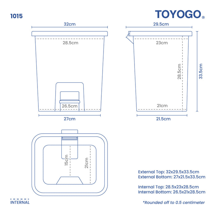 SQ STEP BIN 20L (1015)