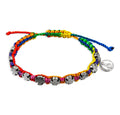 St Dymphna Cross Shaped Bead Cord Rosary Bracelet