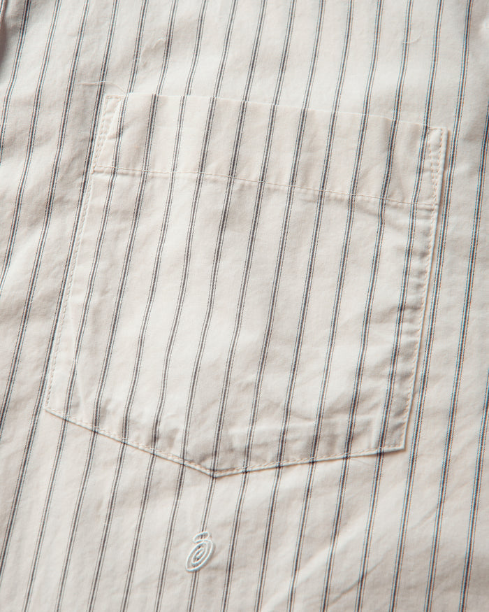 Stüssy Standard Ls Shirt Natural Stripe Shirts Longsleeve Shirt 1110388SJ 3532