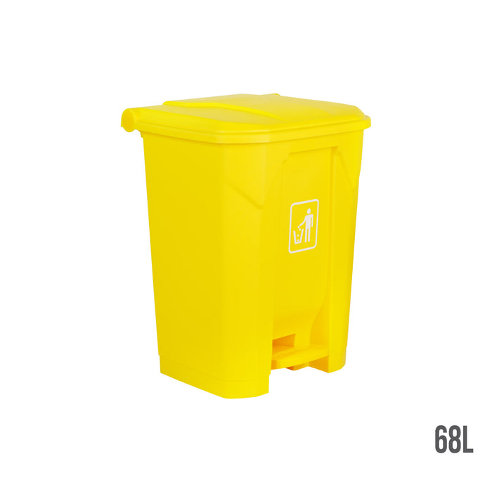 STEP DUSTBIN 68L YELLOW B2-010B (HFH1325)