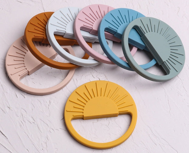 Sun Shape Silicone Teether, Gray