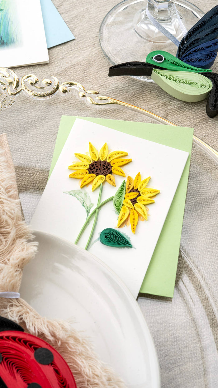 Sunflower Bouquet Petite Quilling Card