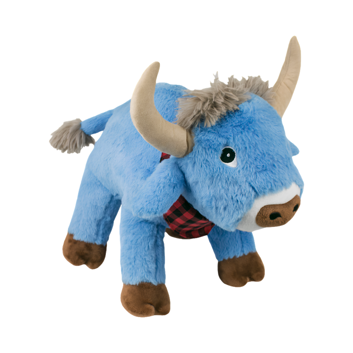 Tall Tails Crunch Blue Ox Squeaker Dog Toy