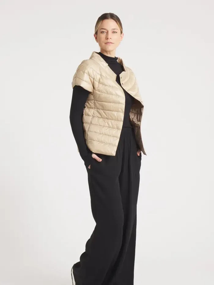 The St Barts | Down Vest by Coates of London |Taupe