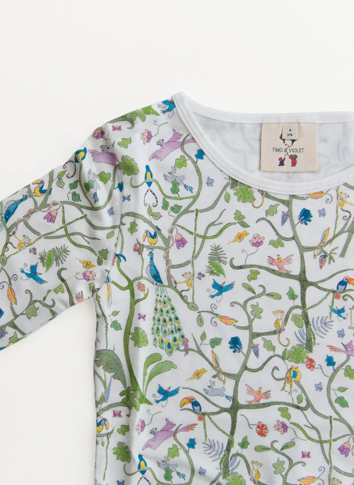 TIMO + VIOLET Two Piece Pajamas - Tropical Garden