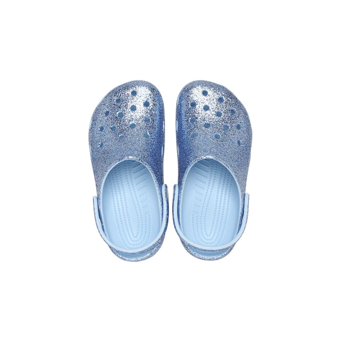 Toddler Classic Chunky Glitter Clog 'Blue Frost'