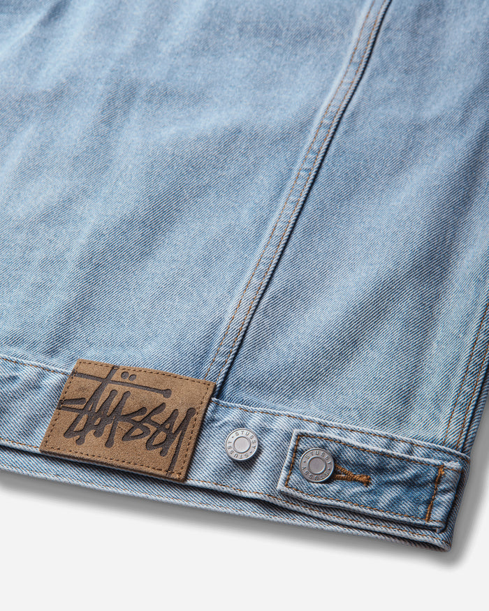 Stüssy Trucker Denim Light Wash Indigo Coats and Jackets Denim Jackets 115981SJ 0570