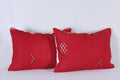 Two moroccan handwoven kilim pillows