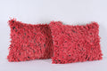 Two moroccan handwoven rug pillows