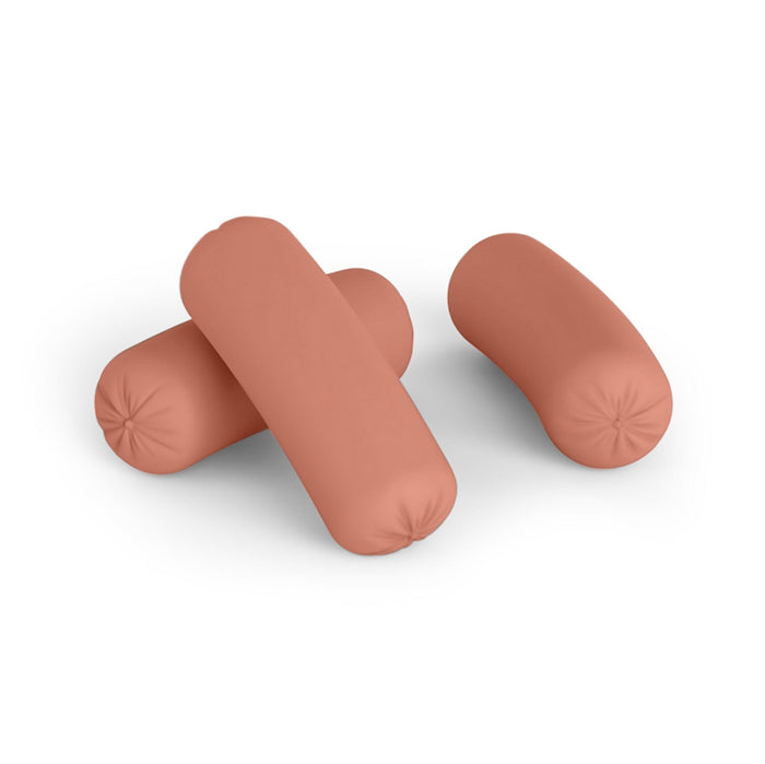 Cocktail Wiener erasers isolated on white