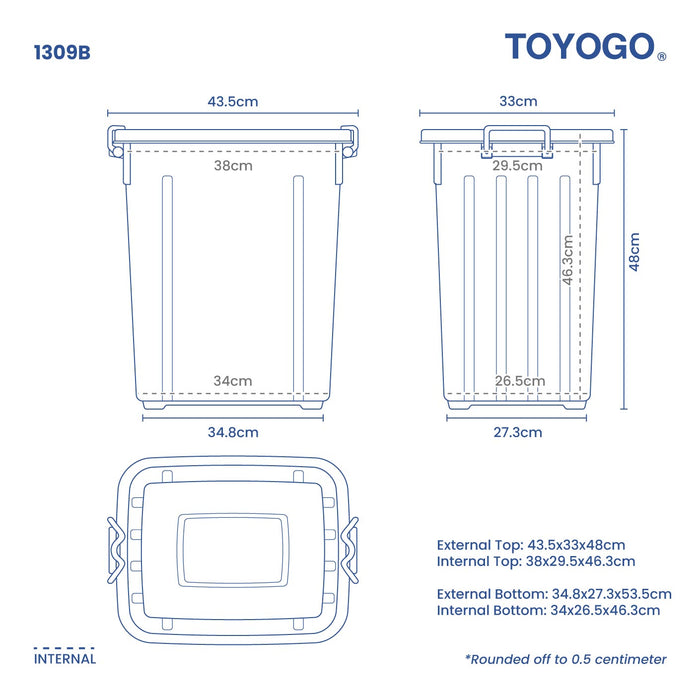 UTILITY STORAGE BIN W COVER (1309)