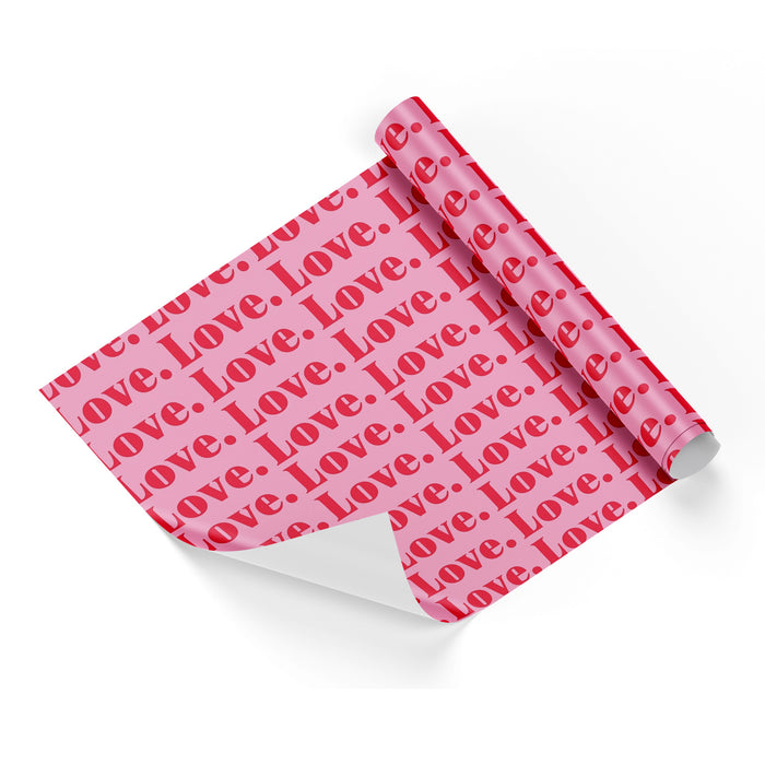 Valentine Pink Love Wrapping Paper