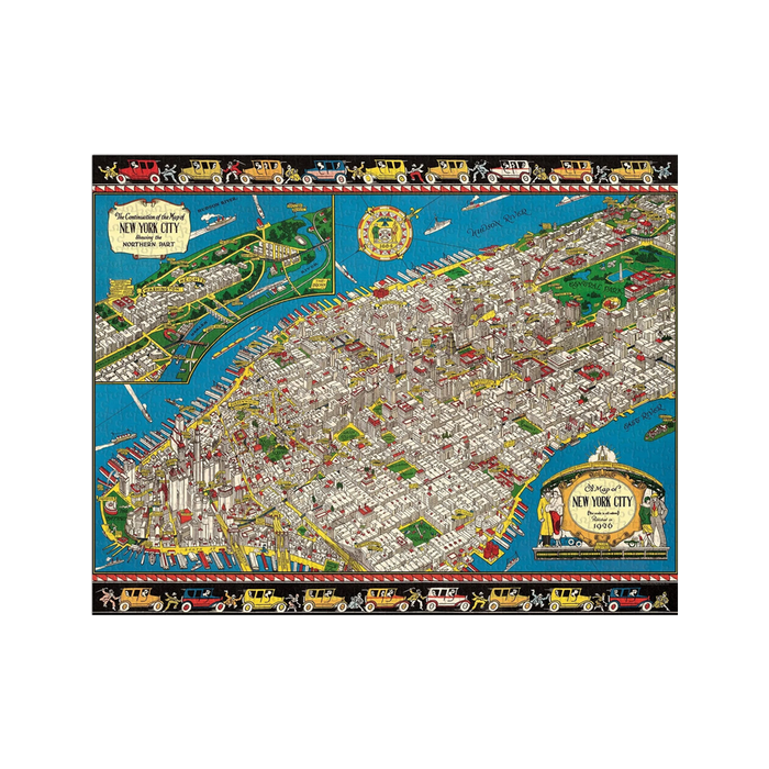 Vintage New York Map Puzzle