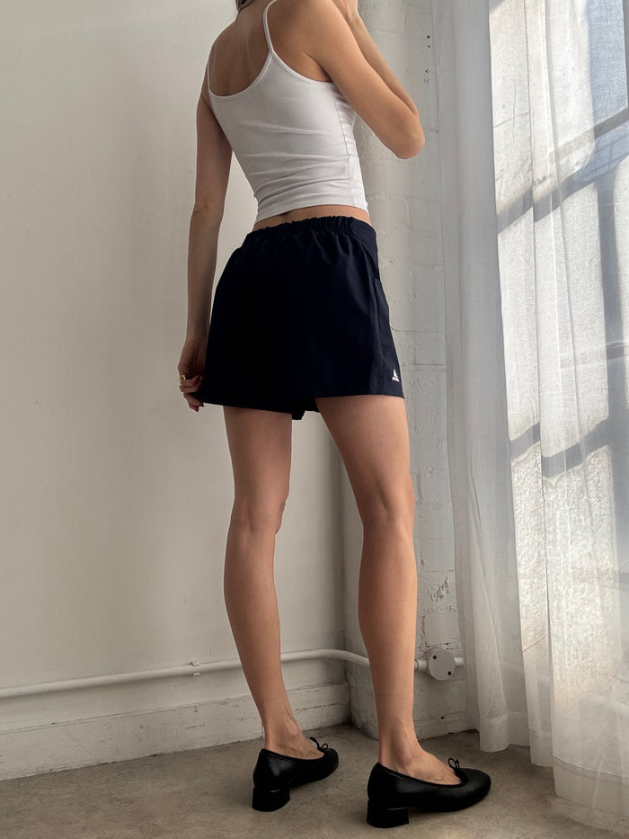 Vintage Y2K adidas navy blue mini shorts