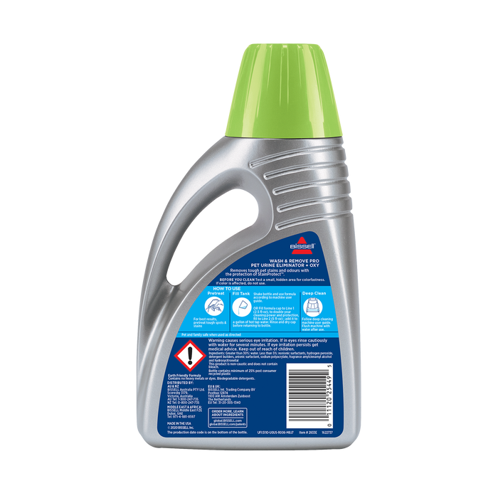 Wash & Remove Pro Oxy Pet Urine Eliminator Formula (750ml)